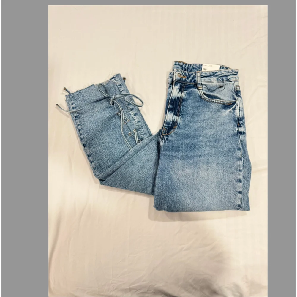 Zara Slim Jeans with side lacing Z1975 Size 38 EU 6 US